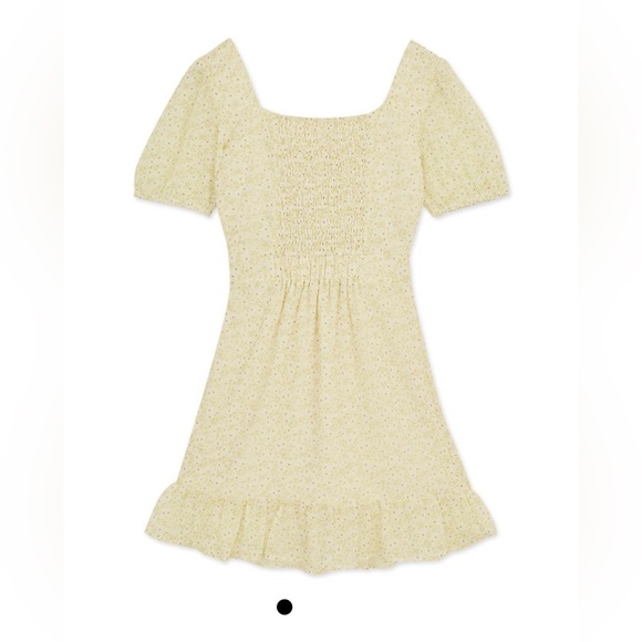 NEW! AIR SPACE Floral Hollow Fishtail Mini Dress (Yellow) - Picture 6 of 9